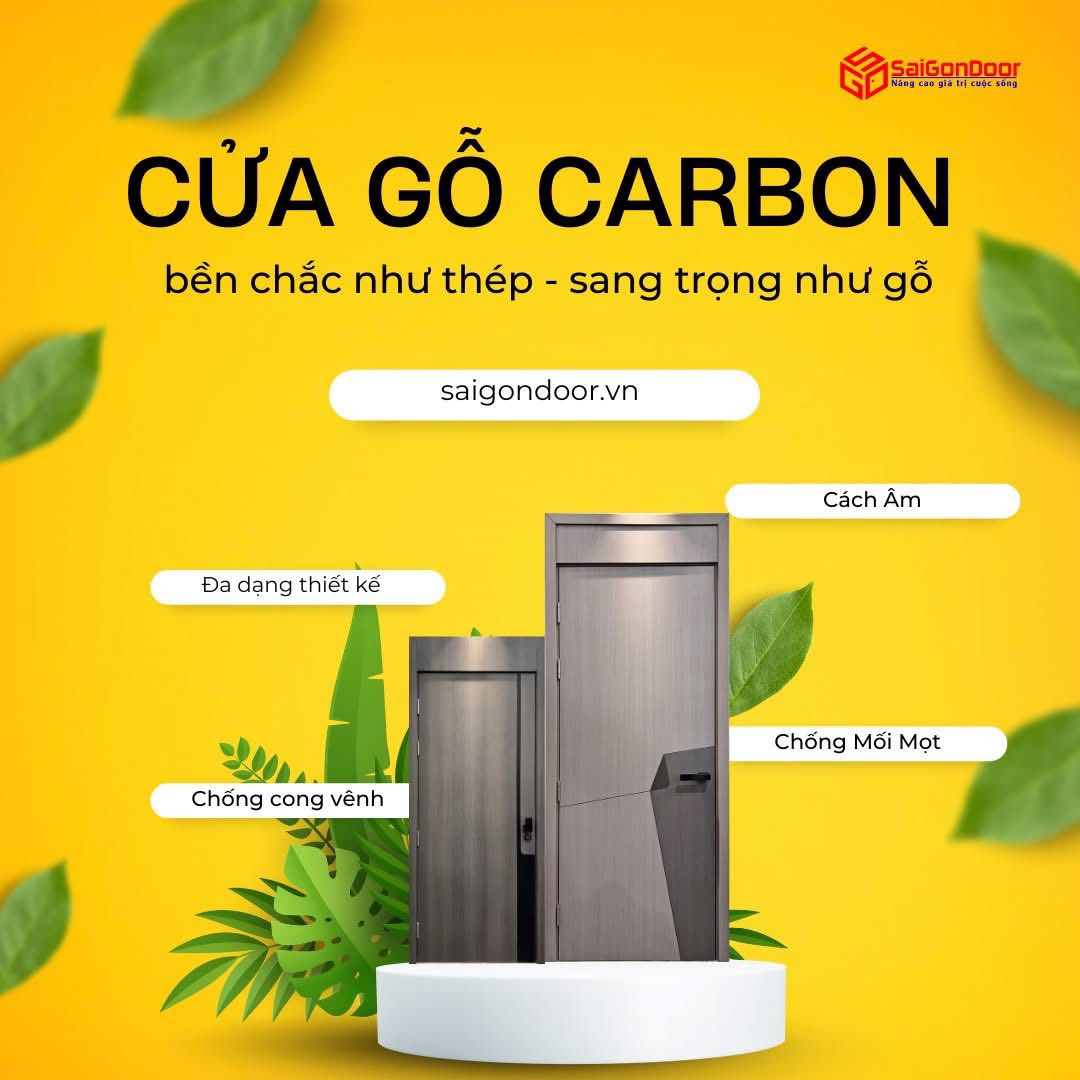 Cửa gỗ Carbon – Giải pháp cửa hiện đại, bền đẹp cho mọi công trình